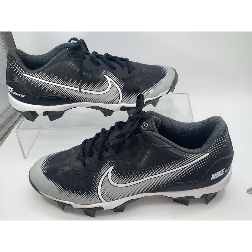 Nike Alpha Huarache 4 Keystone Baseball Cleats Black Gray Men’s Size 9